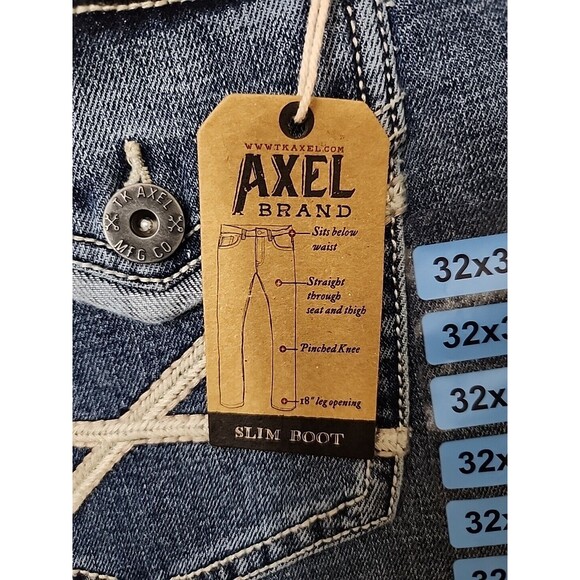 TK Axel Slim Bootcut Jeans Mens 32x30 Blue Medium Wash Stretch NEW - Picture 5 of 9